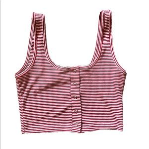 Pacsun Red & White Tank Top